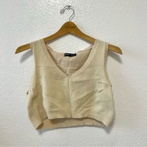 Fleece Cropped Sweater Vest🎀